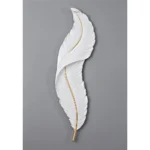 ⁦ابليك جداري ريش جداري طراز حديث ابيض مقاس وسط لون الانارة اصفر طول 62 *العرض 16 سم⁩ - الصورة ⁦3⁩