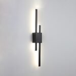 ⁦اضاءة جدارية وابليك جداري لون الشكل اسود بتصميم هادئ وأنيق متعددة الألوان ( كريمي + اصفر + ابيض ) 15 واط قطر 50 سم⁩ - الصورة ⁦4⁩