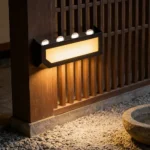 جداري بوابة خارجي عين 4انارة امامية اسود + اصفر LED
