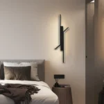 ابليك حائط جداري مودرن اسود لون الانارة اصفر (9 واط ) طول 60 سم