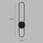 ⁦ابليك جداري شكل مستطيل اسود بتصميم راقي يعمل بالبطارية متعددة الألوان ( كريمي + اصفر + ابيض )⁩ - الصورة ⁦8⁩