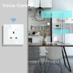 ⁦فيش جداري 13 امبير ذكي تحكم عن بعد WiFi سهل الاستخدام يعمل باللمس تحكم بالجوال متوافق مع اليكسا وجوجل هوم توفل⁩ - الصورة ⁦3⁩