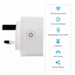 ⁦فيش تحويلة ثلاثي ذكي ابيض متنقل تحكم عن بعد WiFi سهل الاستخدام يعمل باللمس تحكم بالجوال متوافق مع اليكسا وجوجل هوم توفل⁩ - الصورة ⁦8⁩
