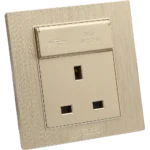 فيش ثلاثي مع منفذ يو اس بي USB لون ذهبي ملكي توفل