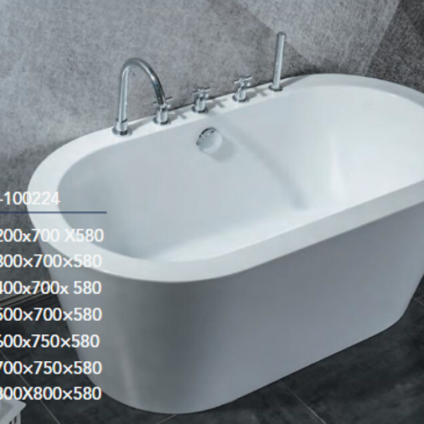 مغطس كلاسك لون ابيض مقاس 170*75 ارتفاع 580 بضمان عشر سنوات