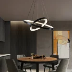 نجف مودرن اسود لون الانارة 3اضاءات 600*400 65 واط