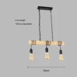 ⁦علاقي خشبي E27*3L⁩ - الصورة ⁦3⁩
