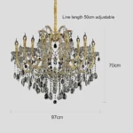 ⁦نجف شمعدان 780 قطر 950 ملم E14*18L سم⁩ - الصورة ⁦4⁩