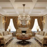 نجف مودرن شمعدان ذهبي + فضيE14*8