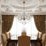 نجف مودرن شمعدان ذهبي + فضيE14*5