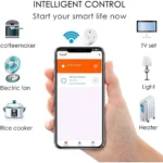 ⁦فيش تحويلة ثلاثي ذكي ابيض متنقل تحكم عن بعد WiFi سهل الاستخدام يعمل باللمس تحكم بالجوال متوافق مع اليكسا وجوجل هوم توفل⁩ - الصورة ⁦2⁩