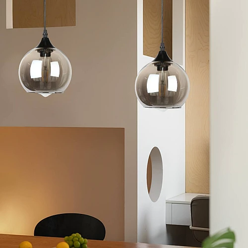 oul7ABqb2xZLR5CQVz6ehTeC79PJ4fRMkBug1qj3M47tQeuE-500x500 علاقي مودرن اسود مع رمادي E27*1L قطر 15 سم - الصورة 1