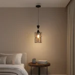 نجف مودرن اسود E27*1 مفرد