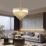 نجف مودرن ذهبي E14*9L قطر 600 ملم