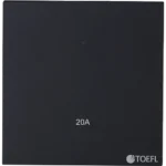 ⁦مفتاح سخان مربع 20 امبير لون بيانو اسود رويال⁩ - الصورة ⁦4⁩