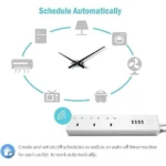 ⁦فيش تحويلة ثلاثي ذكي ابيض متنقل تحكم عن بعد WiFi سهل الاستخدام يعمل باللمس تحكم بالجوال متوافق مع اليكسا وجوجل هوم توفل⁩ - الصورة ⁦3⁩