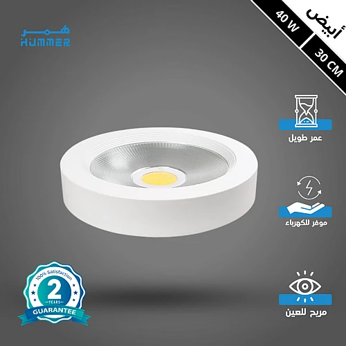 TtuRmqR54on66lXk888Ycmyyqj-500x500 كشاف لطش COB لون الانارة ابيض 30 سم 40 واط - الصورة 1